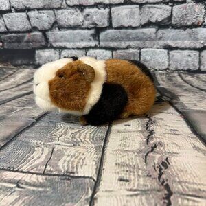 Living Nature Tri Color Guinea Pig Plush Soft Toy Black\Brown\White - 10-2024